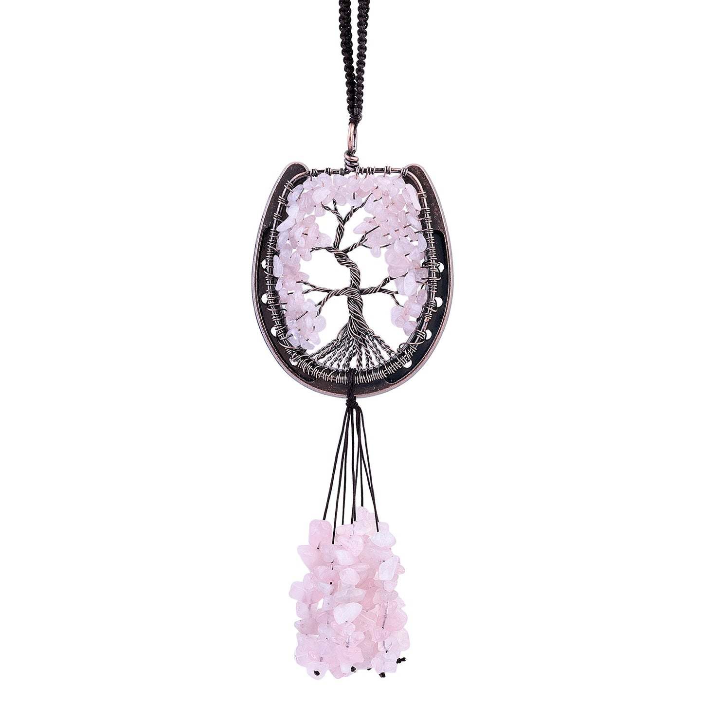 Horseshoe Tree of Life Crystal Hanging Ornament