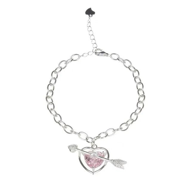 Angel Peach Heart  Bracelet