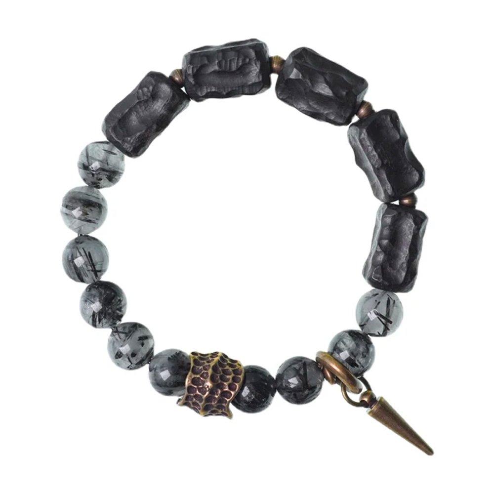 Black Rutilated Quartz Bracelet