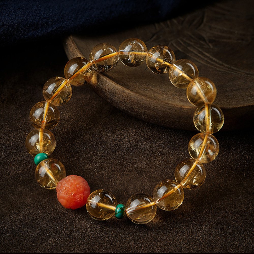 Brazilian Natural Citrine Success Bracelet - Buddha Power Store