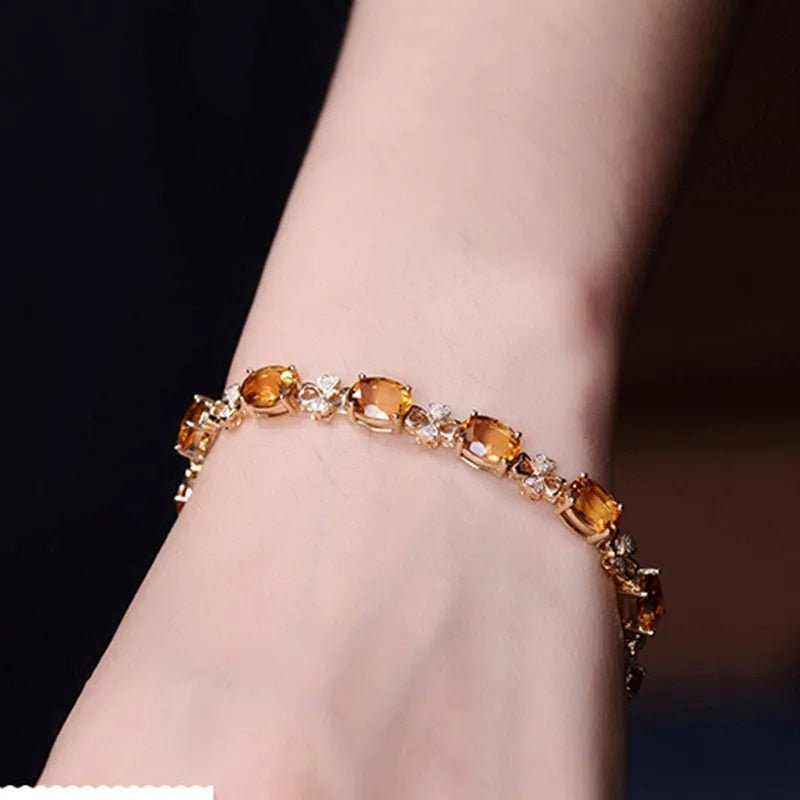 Citrine Charm Bracelet