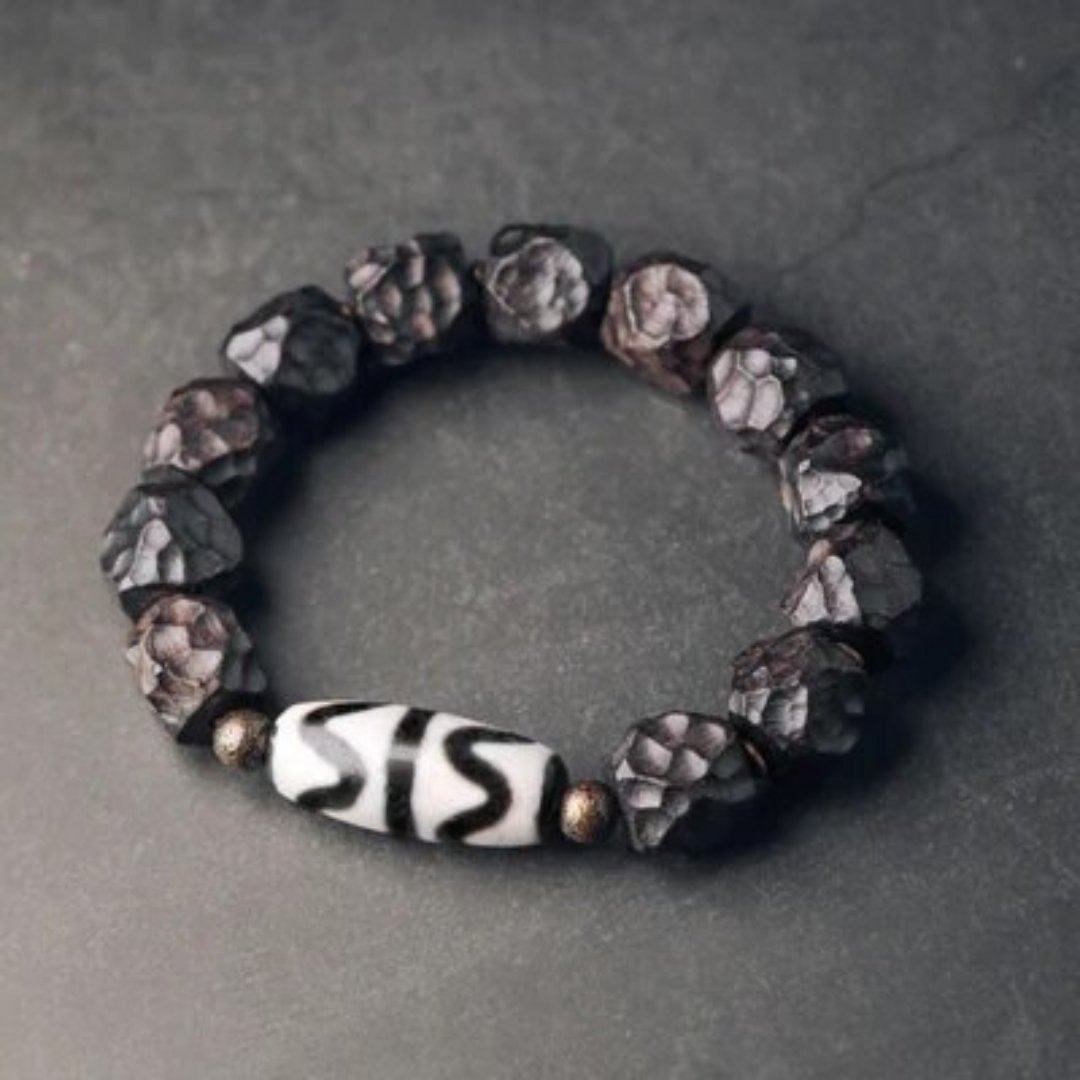 Dzi Bead Protection Amulet Bracelet - Buddha Power Store