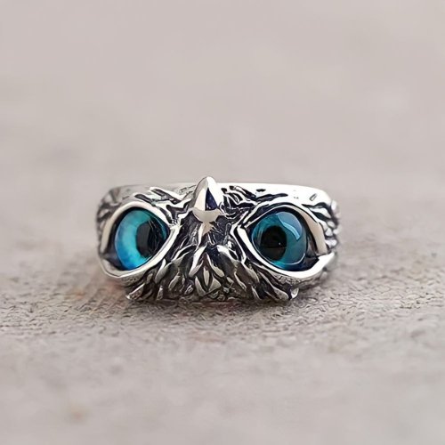 Feng Shui Owl Good Luck Ring