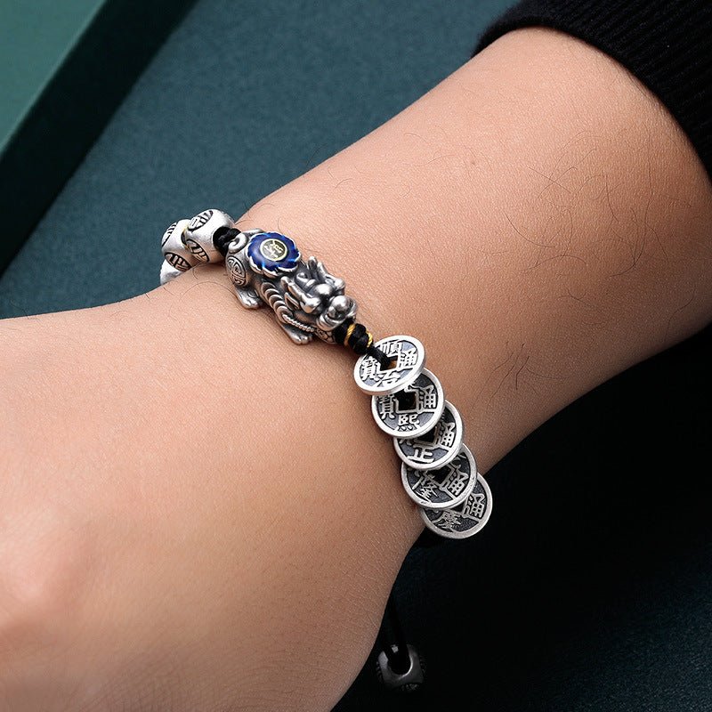 Five Emperor Coins Fortune Pixiu Bracelet