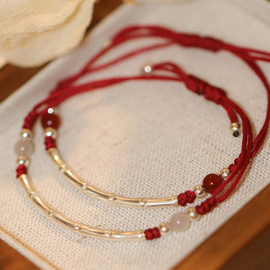 Red Rope Bamboo Bracelet