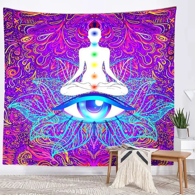 Seven Chakra Meditation Tapestry - Buddha Power Store