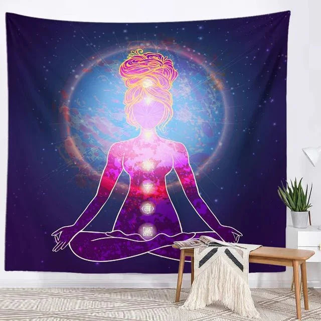 Seven Chakra Meditation Tapestry - Buddha Power Store