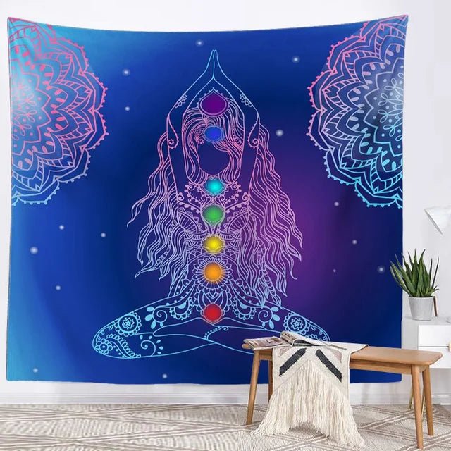 Seven Chakra Meditation Tapestry - Buddha Power Store