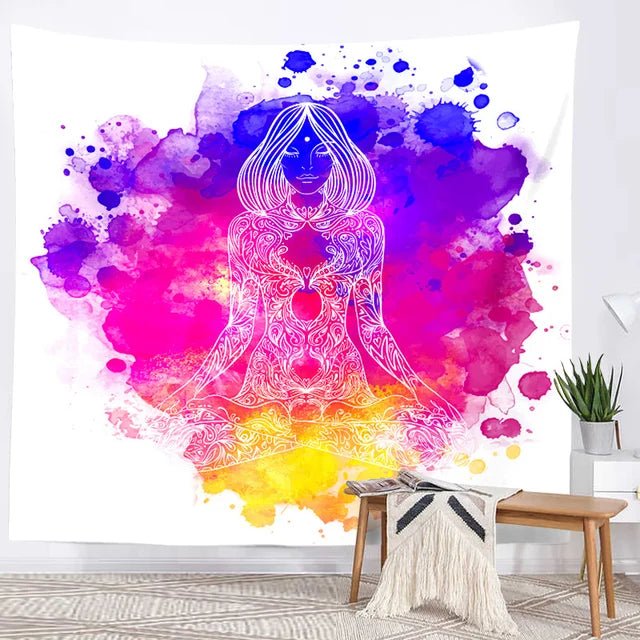 Seven Chakra Meditation Tapestry - Buddha Power Store