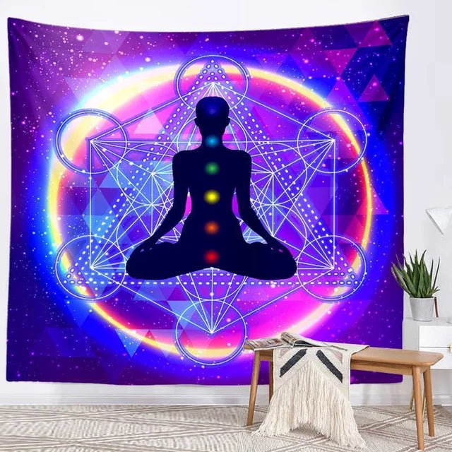 Seven Chakra Meditation Tapestry - Buddha Power Store