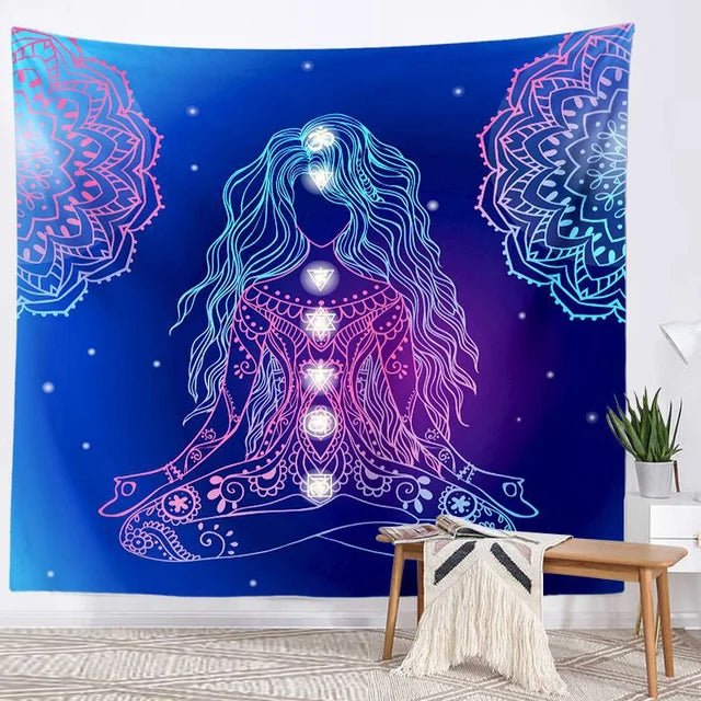 Seven Chakra Meditation Tapestry - Buddha Power Store