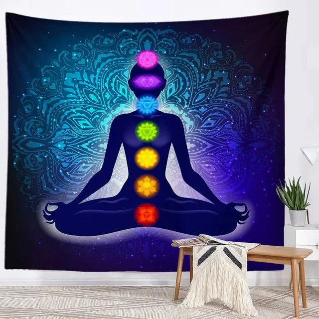 Seven Chakra Meditation Tapestry - Buddha Power Store