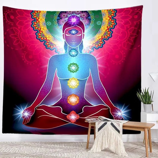 Seven Chakra Meditation Tapestry - Buddha Power Store