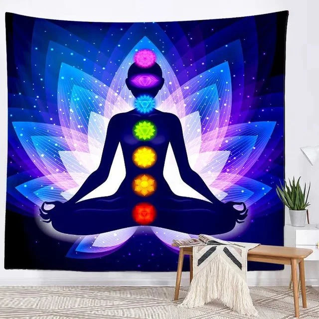 Seven Chakra Meditation Tapestry - Buddha Power Store