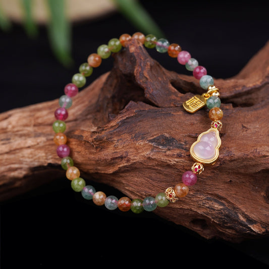 Tourmaline Gourd Fortune Bracelet